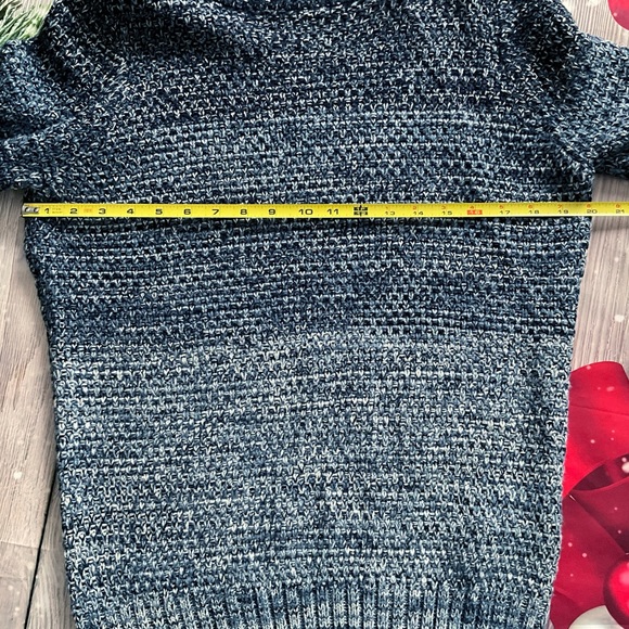 Piazza Italia Man Ombre Pullover Cowlneck Sweater Long Sleeves - Picture 3 of 9